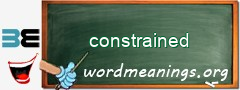 WordMeaning blackboard for constrained